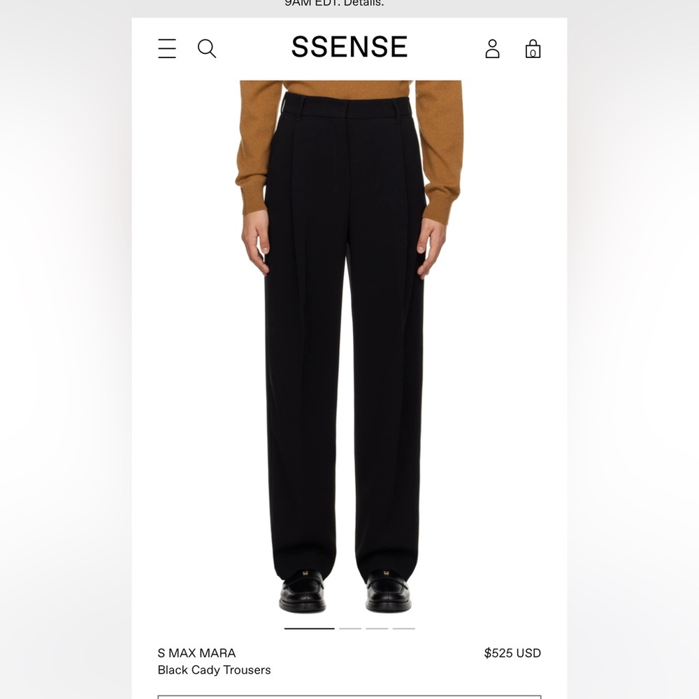 MaxMara Black Crepe Pants